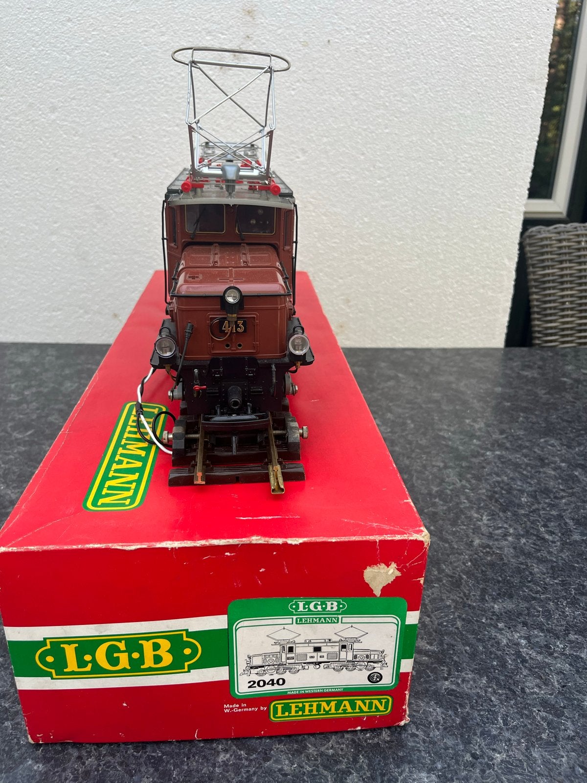 LGB Lehmann Locomotief 2040 RhB 413, Gebruikt, Ophalen of Verzenden, LGB, Gelijkstroom