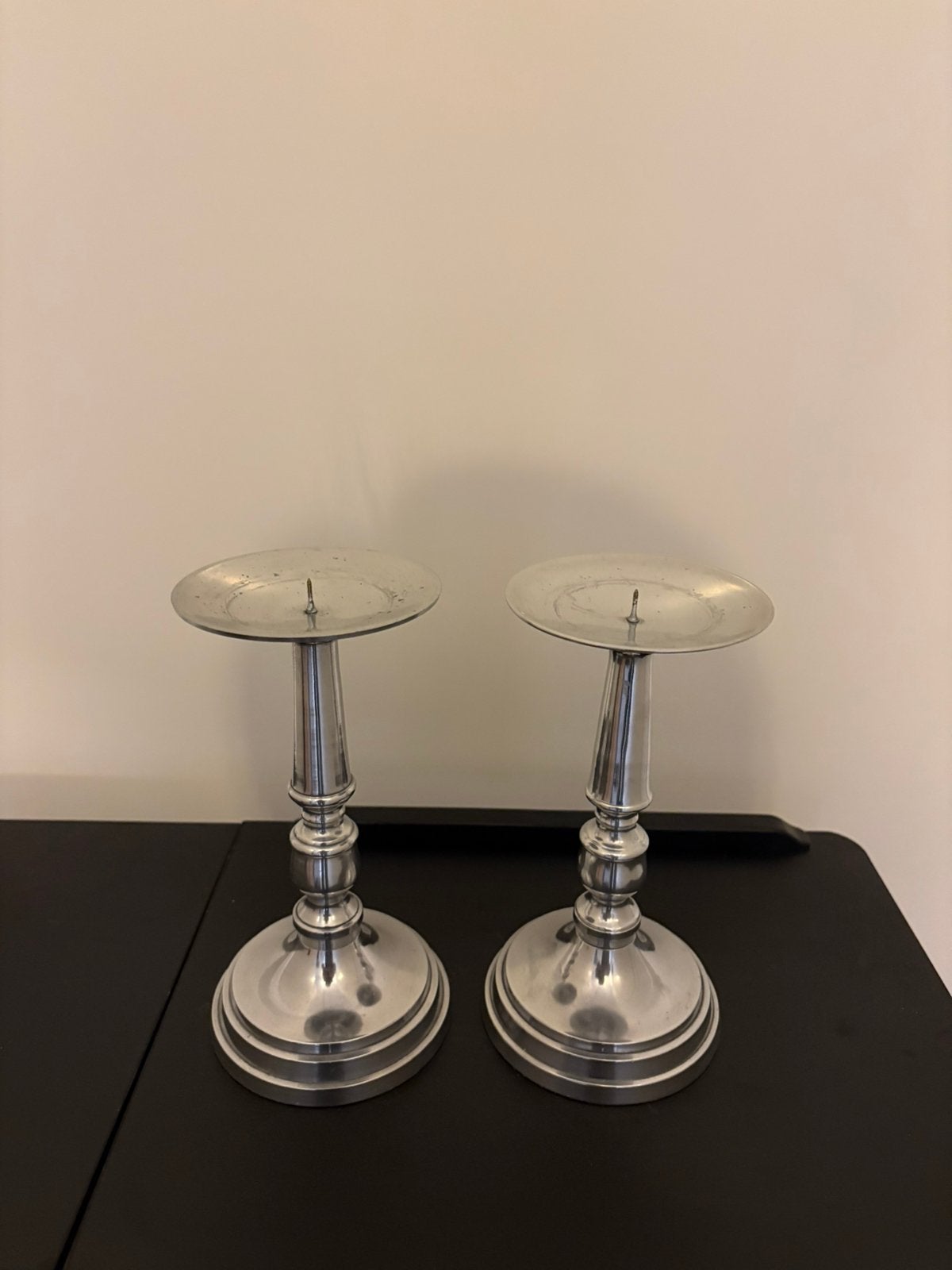 Vintage aluminium kandelaars, Ophalen, Huis en Inrichting