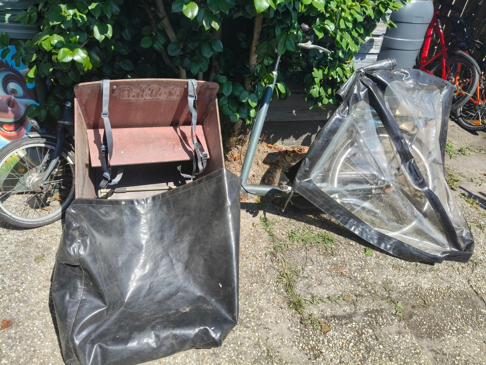 Bakfiets long - opknapper incl. regenkap en zeil, Fietsen en Brommers, Terugtraprem, Gebruikt, 2 kinderen, Ophalen