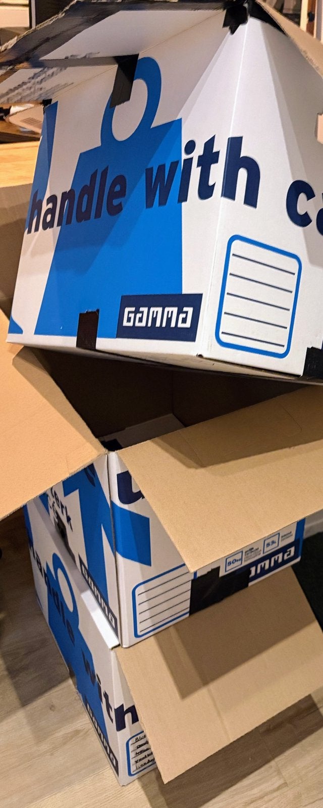 10 Gamma verhuisdozen extra sterk 53L, Doe-het-zelf en Verbouw, Kratten en Dozen, Ophalen, Opvouwbaar, 50 tot 75 cm, Minder dan 40 cm