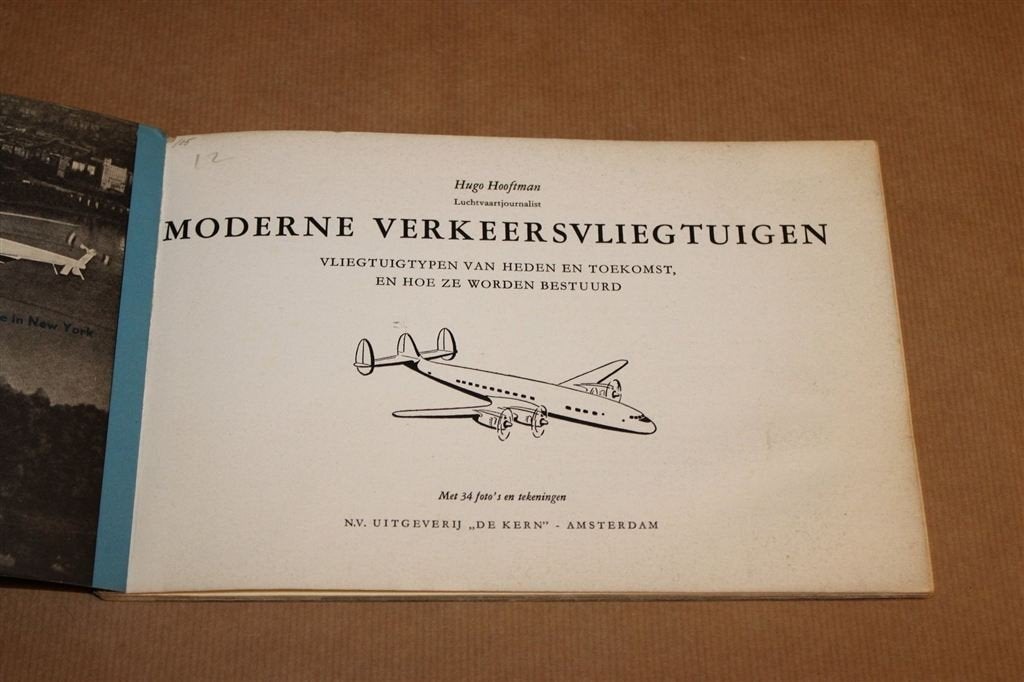 Moderne Verkeersvliegtuigen — Vliegtuigtypen, Vintage 1954, Verzamelen, Gebruikt, Schaalmodel, -, -