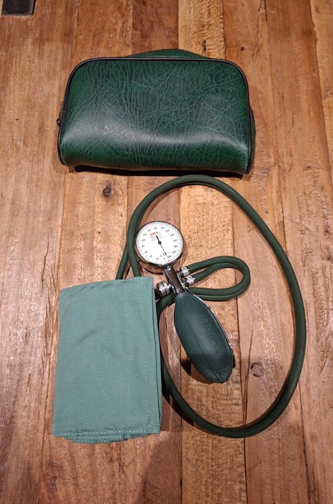 Vintage Bloeddrukmeter Erka met Groene Opbergtas, Ophalen of Verzenden