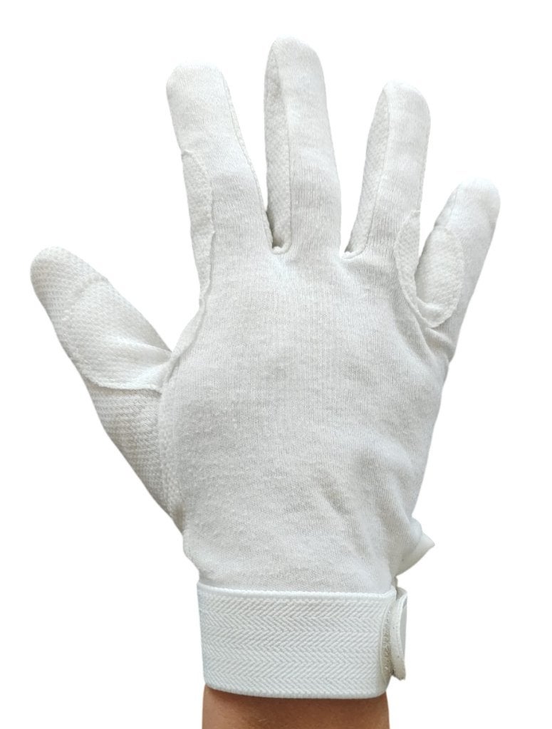 Rijhandschoenen wit maat L, Dressuur, Overige typen, Ophalen of Verzenden, Zo goed als nieuw