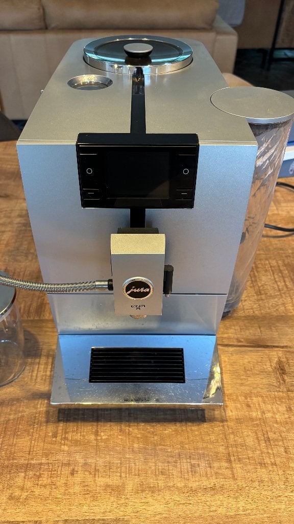 JURA ENA 8 Sunset Red bonen machine met accessoires, Witgoed en Apparatuur, Ophalen, Gebruikt, Koffiemachine, Koffiebonen