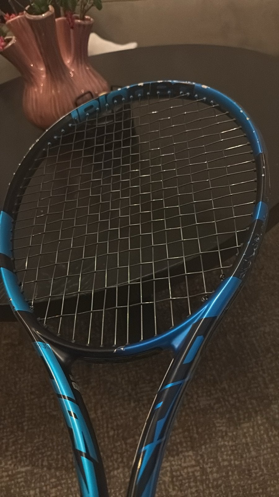 Babolat Pure Drive L1 - Dunlop Black Widow 25kg bespanning, Gebruikt, L1, Ophalen of Verzenden, Racket