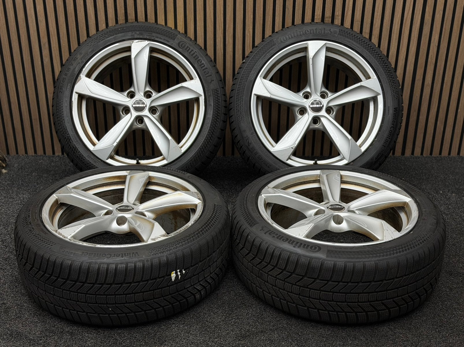 WINTER! 18 inch Borbet S - Volvo V60 S60 5x108 Continental, Auto-onderdelen, Banden en Velgen, Ophalen, 18 inch, ., Banden en Velgen