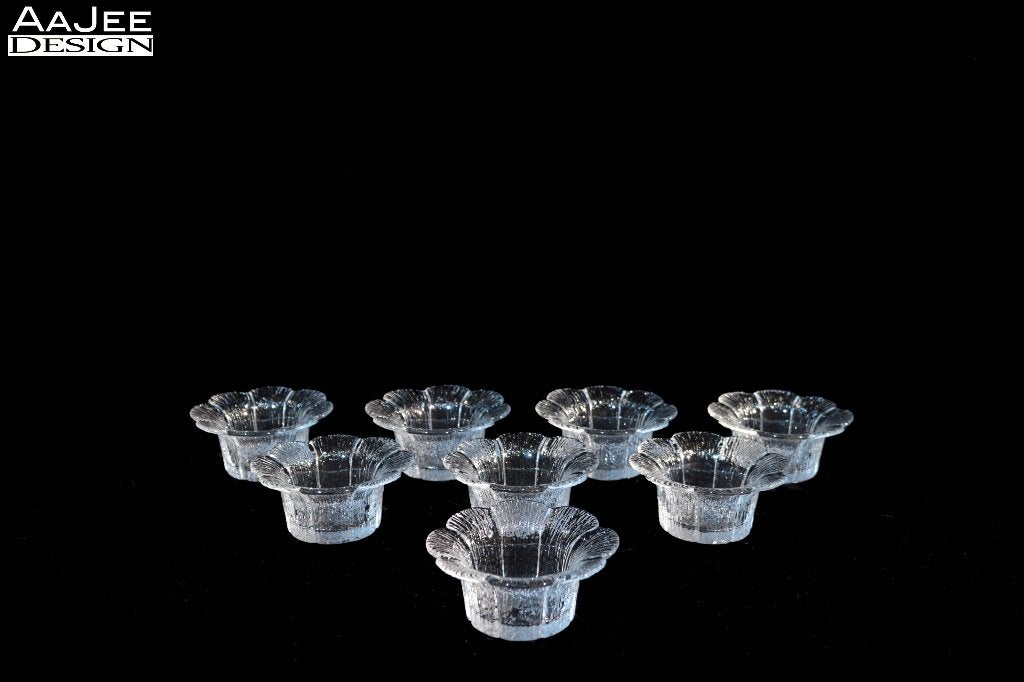 Mäntsälän Lasisepät – Terälehti – Pertti Kallioinen – waxine, Waxinelichthouder, Ophalen of Verzenden, 5 cm, Glas