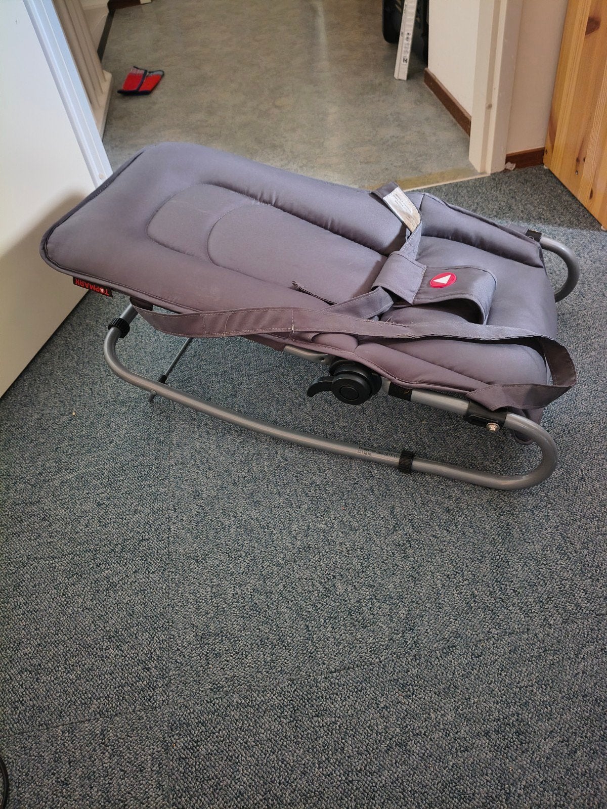 Grijze Wipstoel - Comfortabel en Verstelbaar, Kinderen en Baby's, Wipstoeltjes, Gebruikt, Wipstoel, Met gordel(s) of riempje(s)