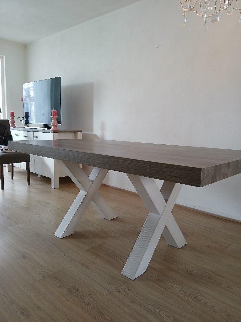 Te koop mooie eettafel, Ophalen, 100 tot 150 cm, Zo goed als nieuw, Vijf personen of meer