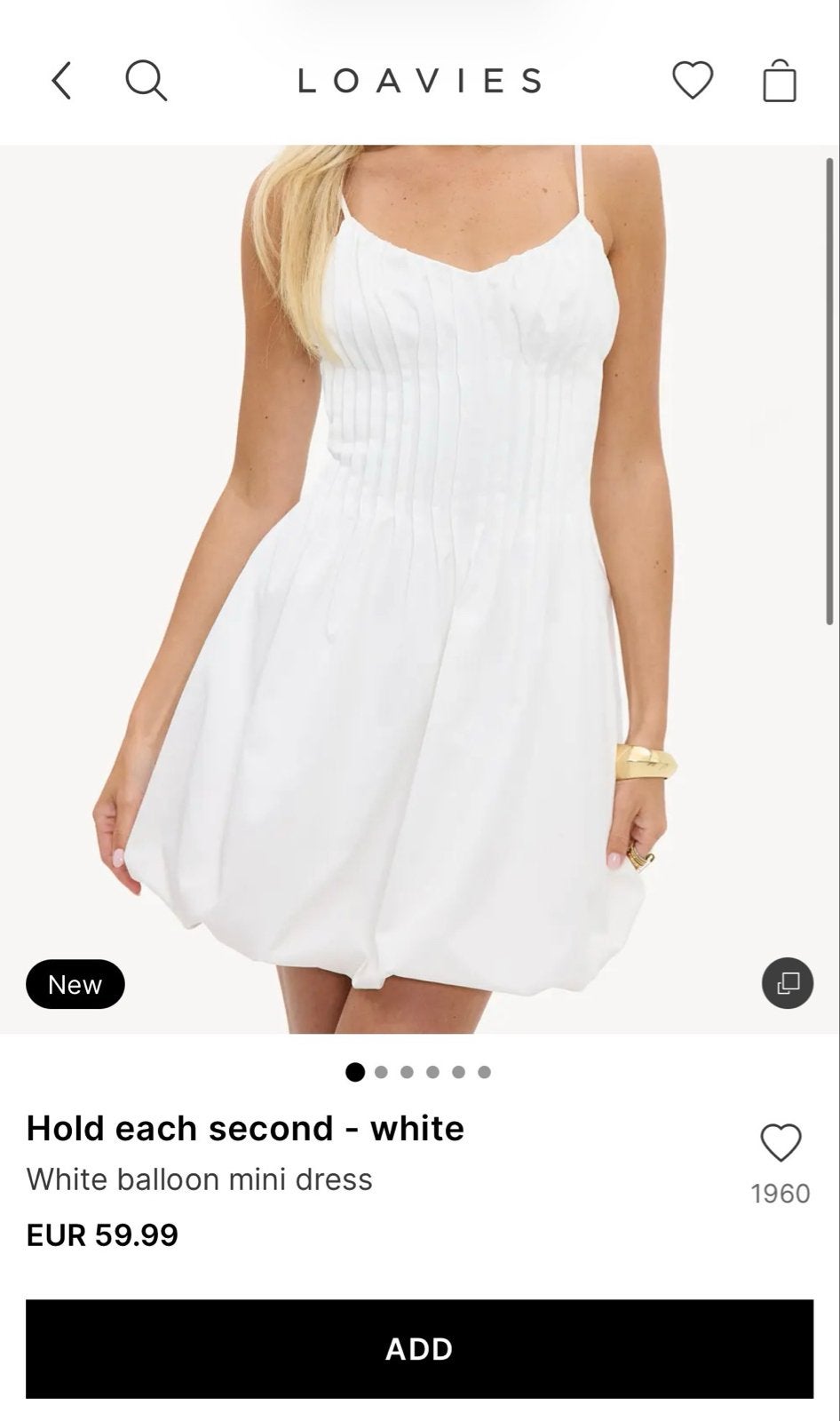 LOAVIES Witte ballon mini jurk NIEUW maat m, Kleding | Dames, Jurken, Ophalen