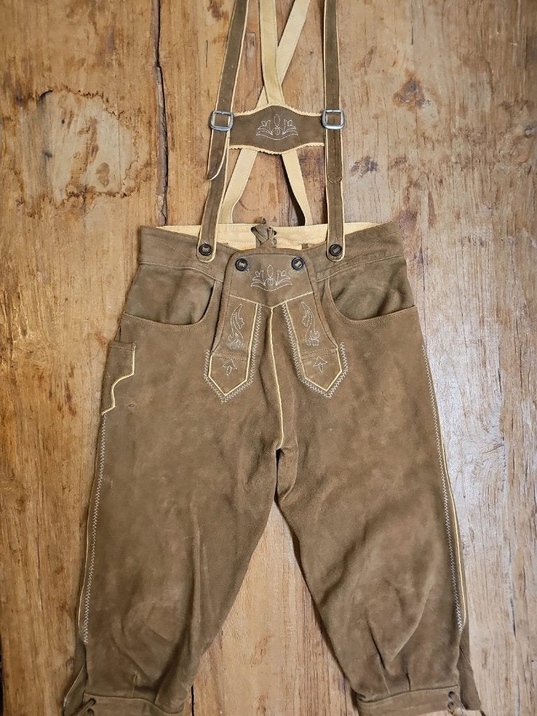 Lederhosen kinderen bruin, Jongen of Meisje, Djt@dejuistetoon.eu, Ophalen of Verzenden, Zo goed als nieuw