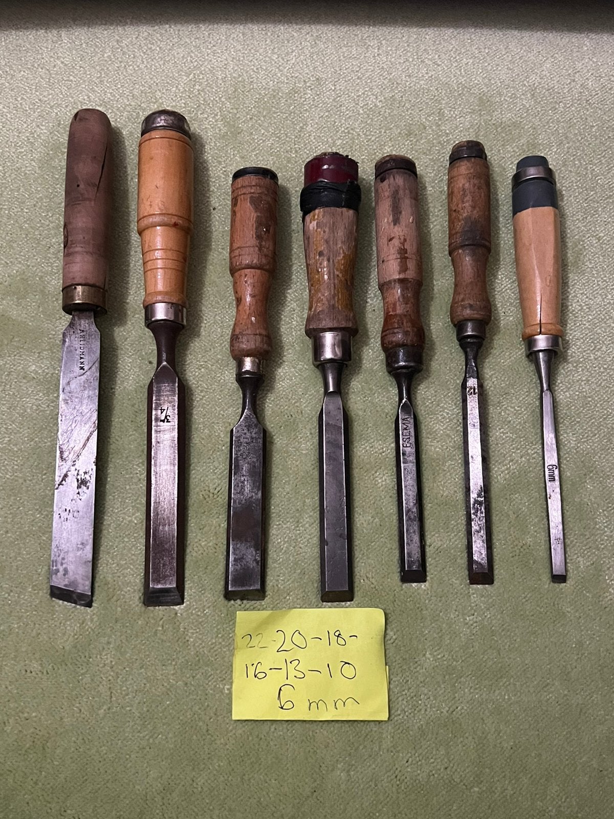Set van 7 beitels prima conditie, Ophalen of Verzenden, Gebruikt