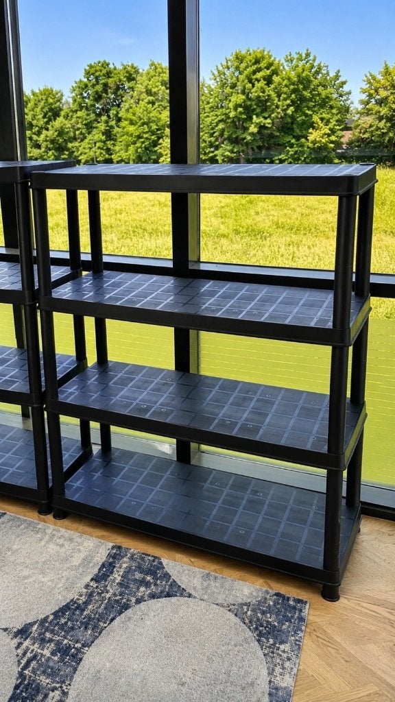 Kunststof Stellingkast / Opbergrek – Zwart – Goede Staat, Ophalen, Kast, Kast 1, Kast@kast.com