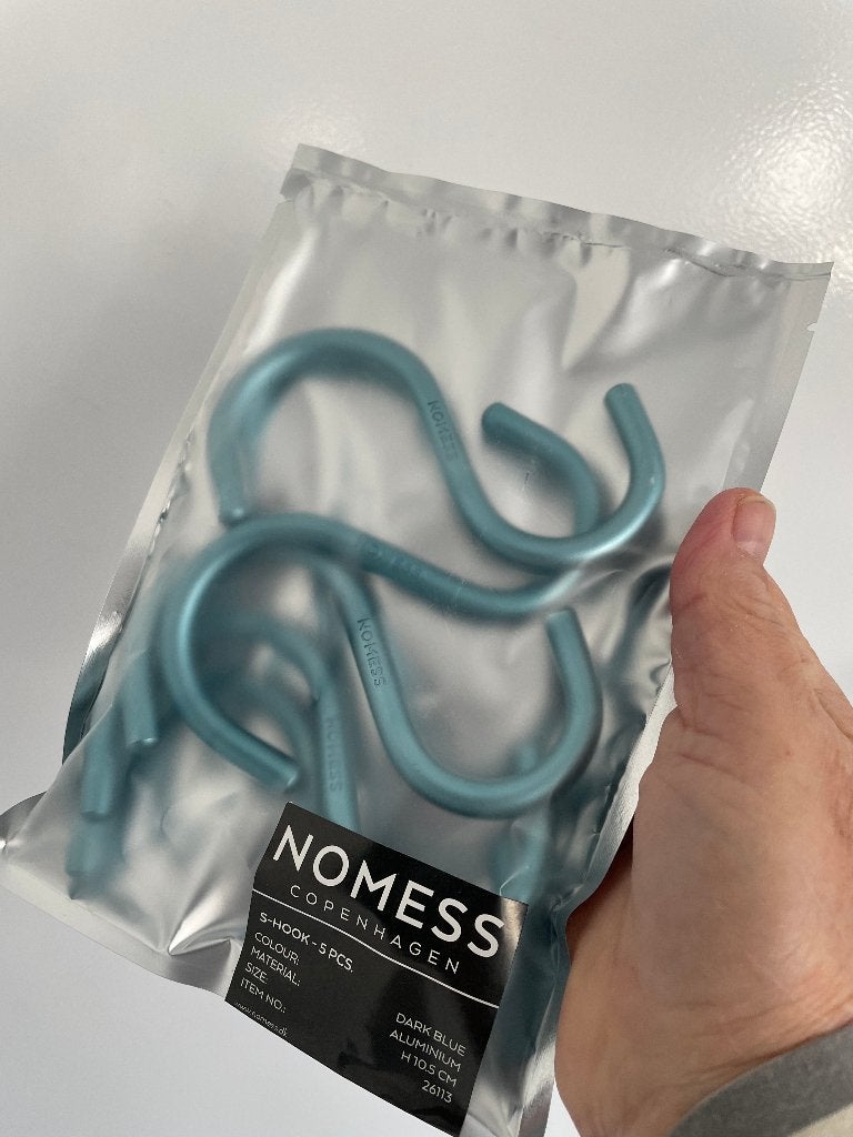 Nomess Copenhagen S-Haken Blauw 5 stuks, Nieuw, Ophalen of Verzenden, Modern, Blauw