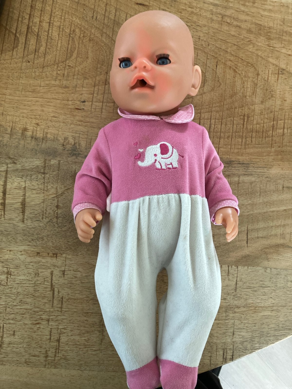 Baby Born pop met roze olifantenpakje, Ophalen of Verzenden, Gebruikt, Babypop