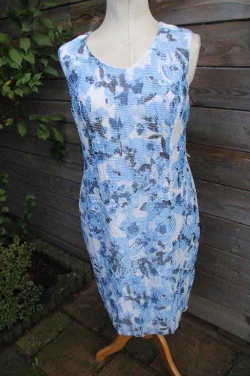 Jurk blauw/ offwhite Gerry Weber mt M Vaste prijs AANBIEDING, Maat 38/40 (M), Blauw, Ophalen of Verzenden, Zo goed als nieuw