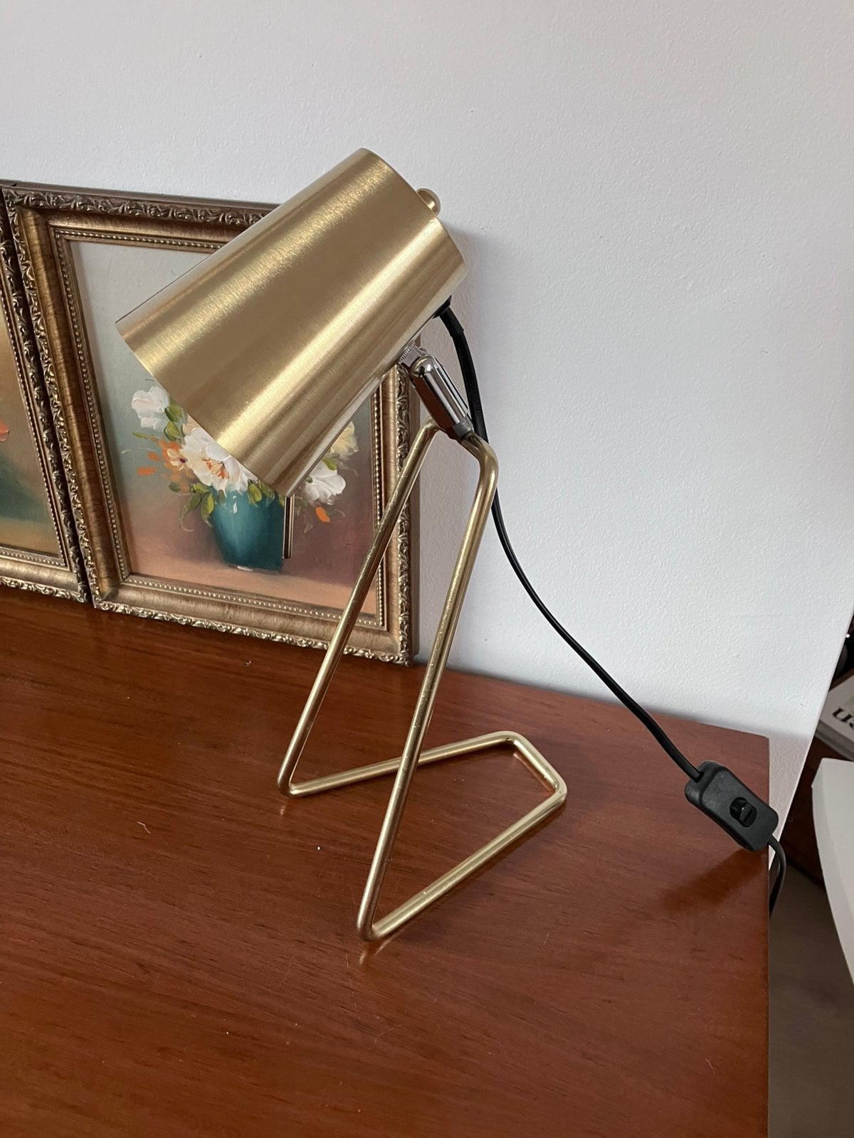 Leitmotiv 'Z' Tafellamp / Bureaulamp – Goud / Messing, Huis en Inrichting, Ophalen of Verzenden, Zo goed als nieuw, Metaal, Bureaulamp