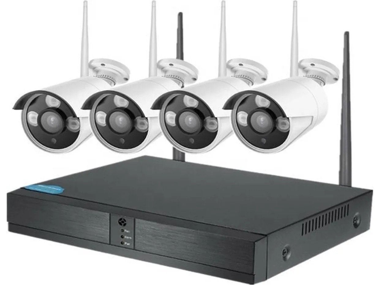 Draadloos HD CCTV Kit -  4 Beveiligingscamerasysteem, Ophalen of Verzenden, Nieuw, Buitencamera