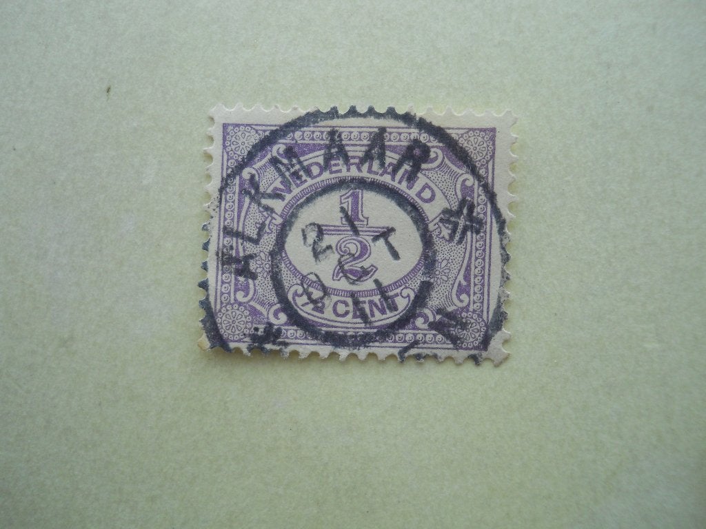 Nederland 1899 Cijfer uit Nvph.50-55 Rondstempel Alkmaar, Ophalen of Verzenden, T/m 1940, Gestempeld