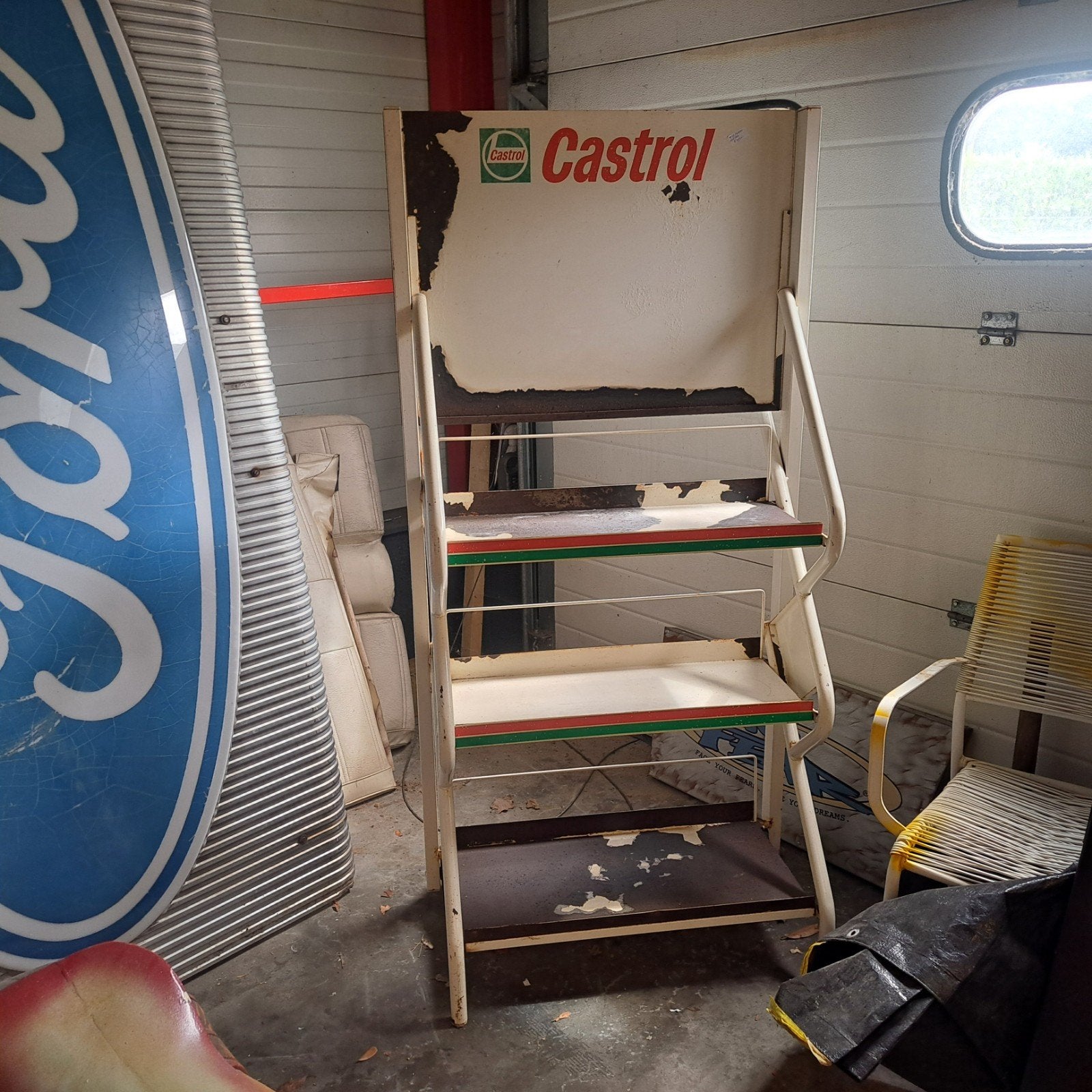 Castrol olie standaard Vintage olierek, Verzamelen, Ophalen, Gebruikt, Reclamebord