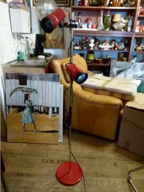 vintage staande lamp space age 70er jaren, Ophalen, 100 tot 150 cm, Zo goed als nieuw, Space age