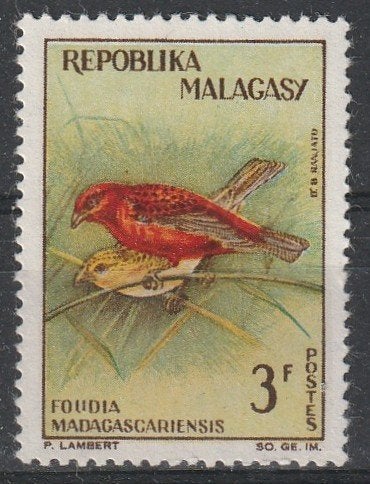 3324. Madagascar 497 pfr. Vogel, Verzenden, Overige landen, Postfris