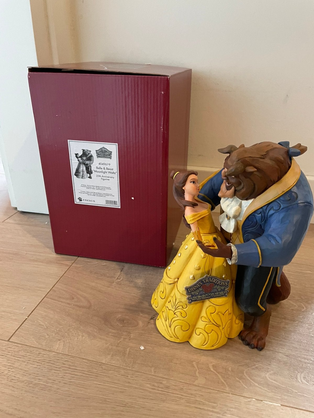 Jim Shore Disney traditions BELLE & BEAST Moonlight Waltz, Ophalen of Verzenden, Assepoester of Belle, Zo goed als nieuw, Beeldje of Figuurtje