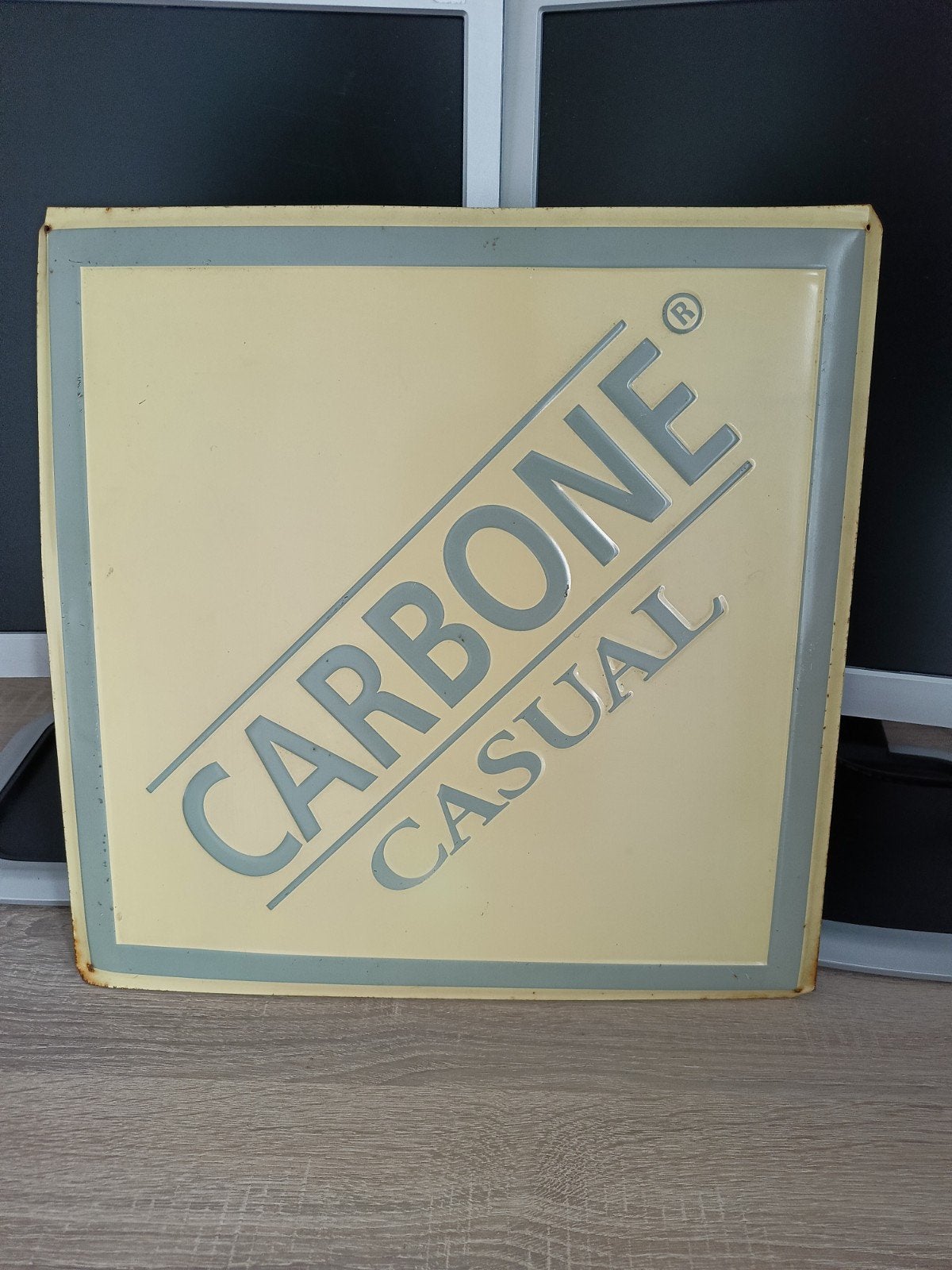 Vintage Carbone Casual Reclamebord - Decoratie, Ophalen of Verzenden