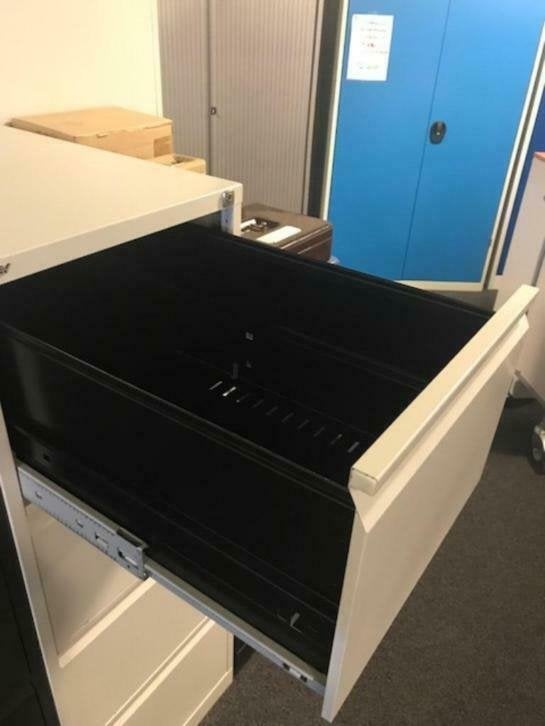 Dossierkast / hangmapladenkast 4 laden grijs (gebruikt), Huis en Inrichting, Kasten | Ladekasten, Niet ingevuld, Minder dan 50 cm