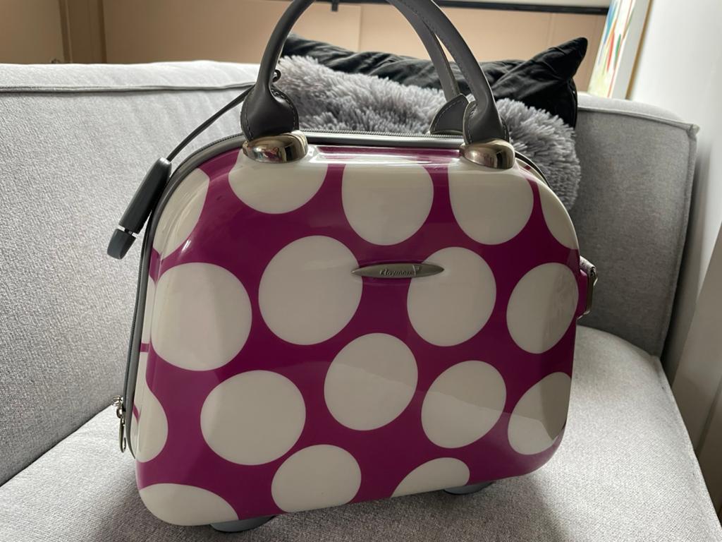 Claymore Beautycase - Hardcase - Roze met Witte Stippen, Ophalen, Gebruikt, Roze, Hardcase