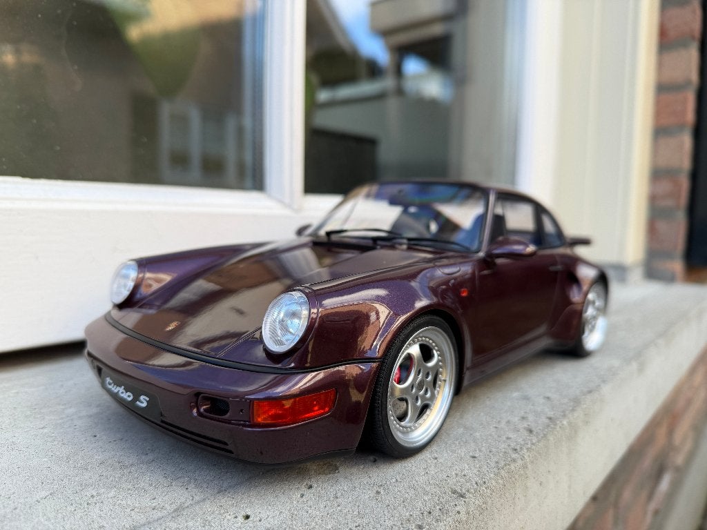 1:12 Porsche 911 964 Turbo S paars 1992 GT Spirit GT499, Hobby en Vrije tijd, Modelauto's | 1:5 tot 1:12, Info@gts-models.com