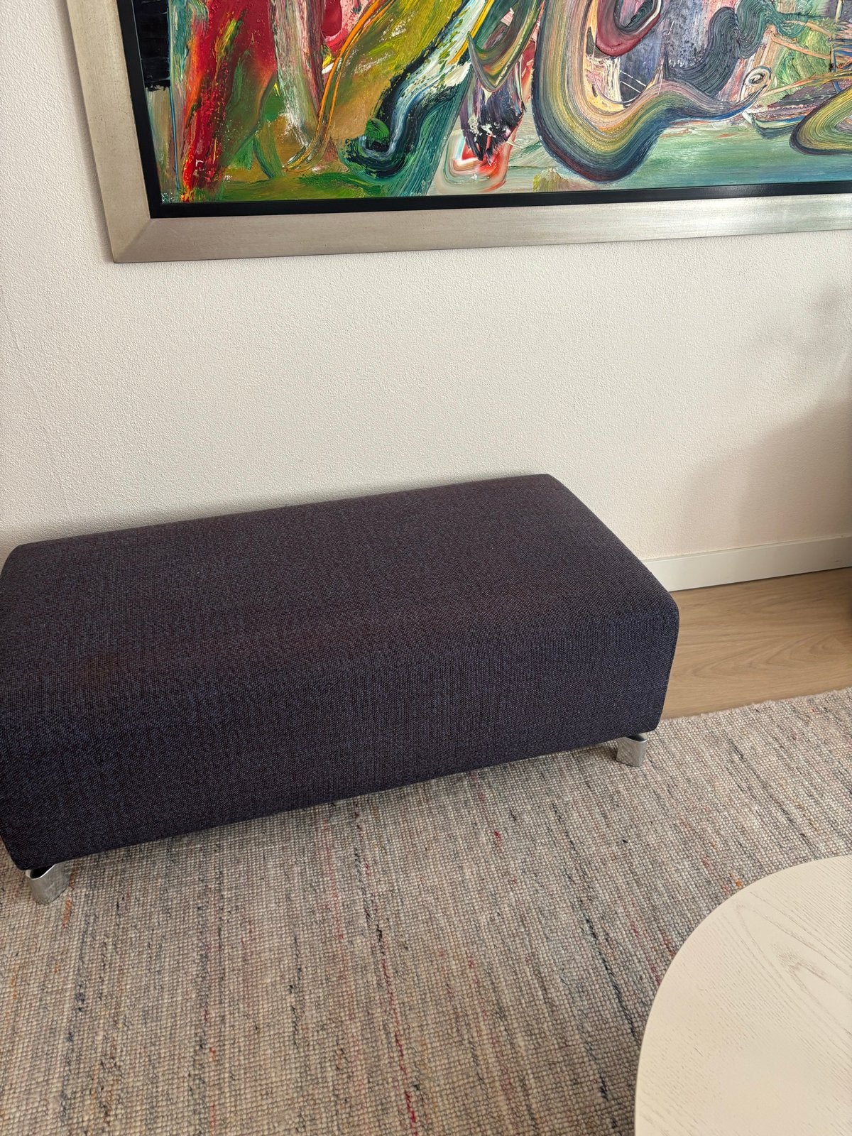 Leolux Poef/Hocker Faya Lobi- Zo goed als nieuw, Huis en Inrichting, Ophalen, 75 tot 100 cm, Zo goed als nieuw, Stof