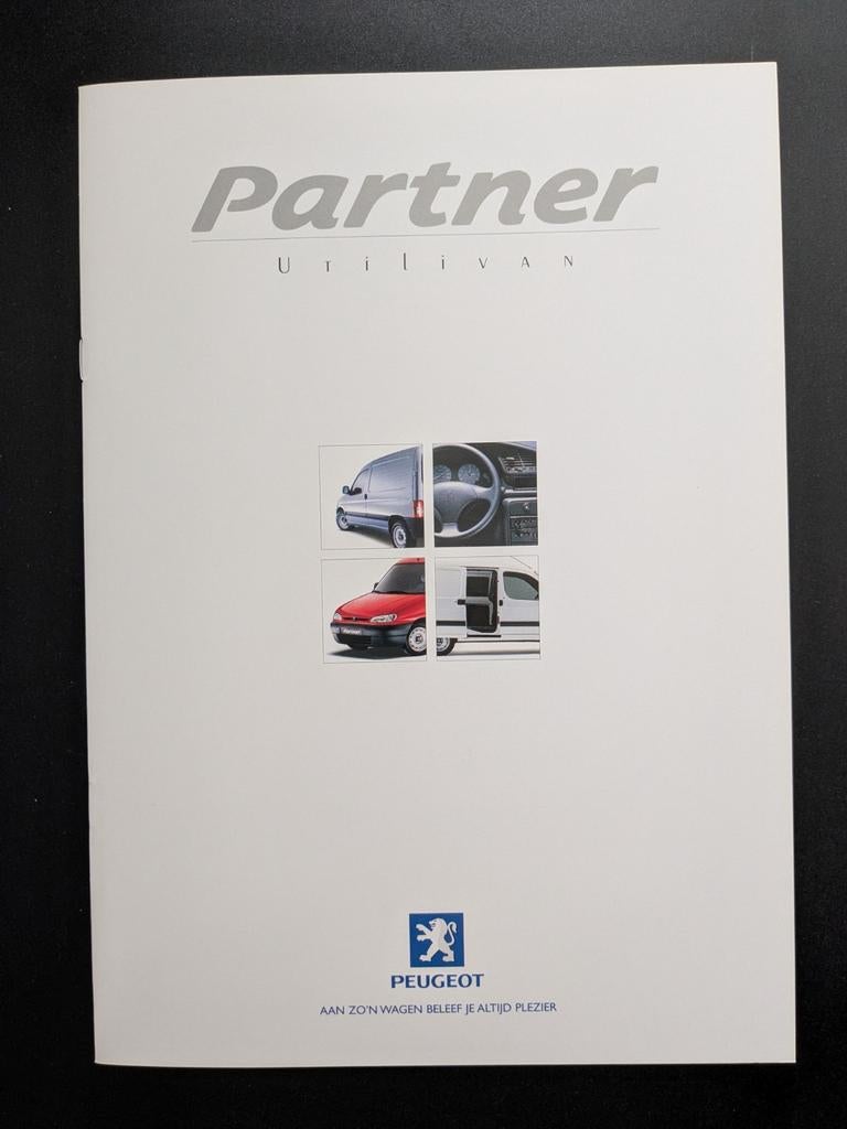Brochure PEUGEOT Partner Utilivan 1999 (B), Ophalen of Verzenden, Zo goed als nieuw, Peugeot