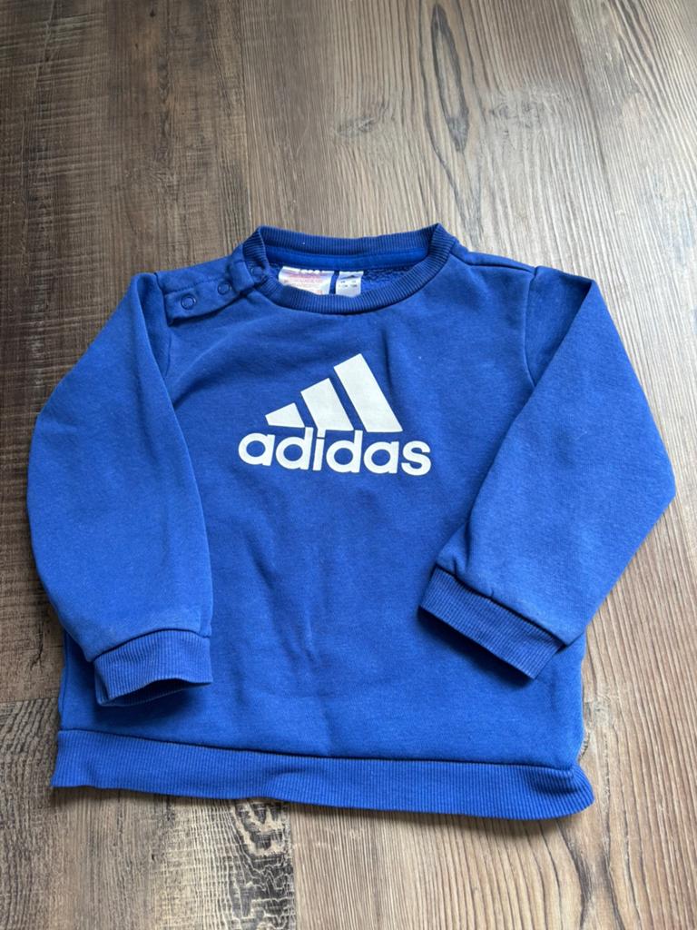 Blauwe Adidas sweater maat 80, Ophalen, Gebruikt, Jongetje of Meisje