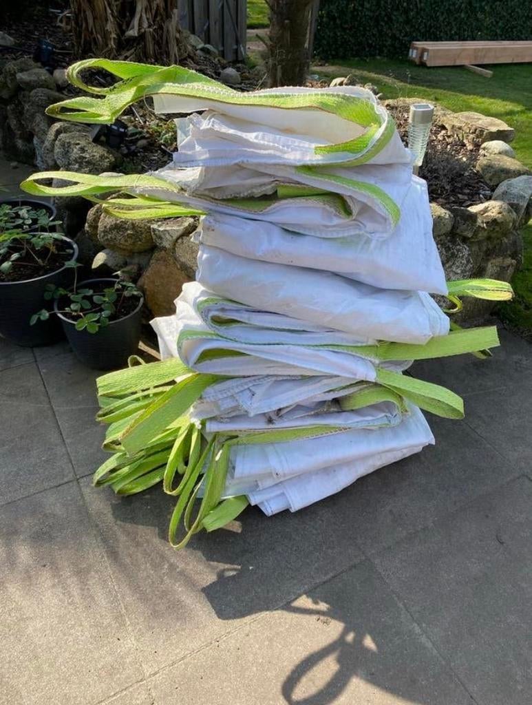 11 gebruikte bigbags voor zand of puin, opvouwbaar, Ophalen, Gebruikt, Overige typen