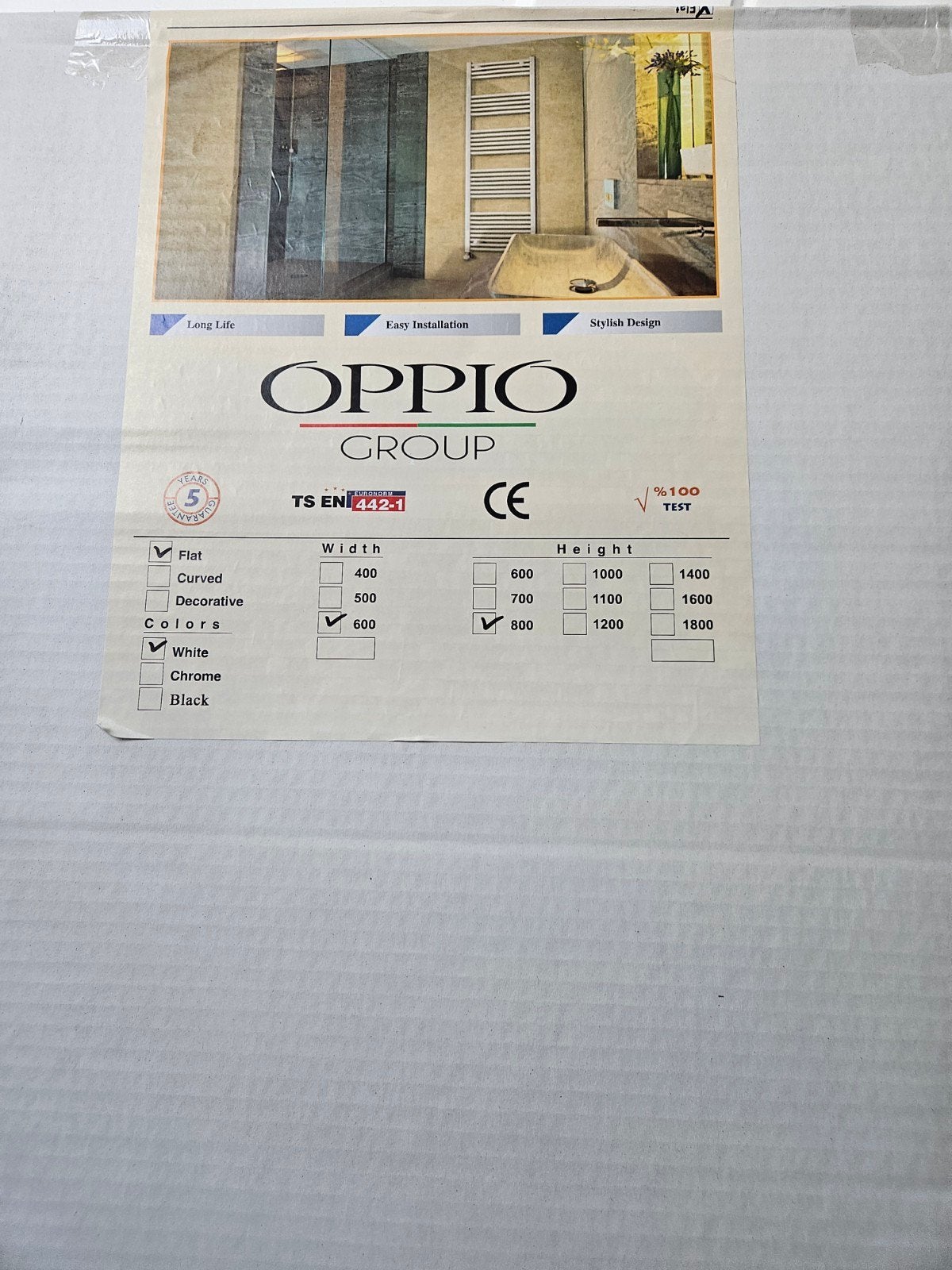 Oppio Handdoekradiator 600x800 wit, Doe-het-zelf en Verbouw, Verwarming en Radiatoren, Ophalen