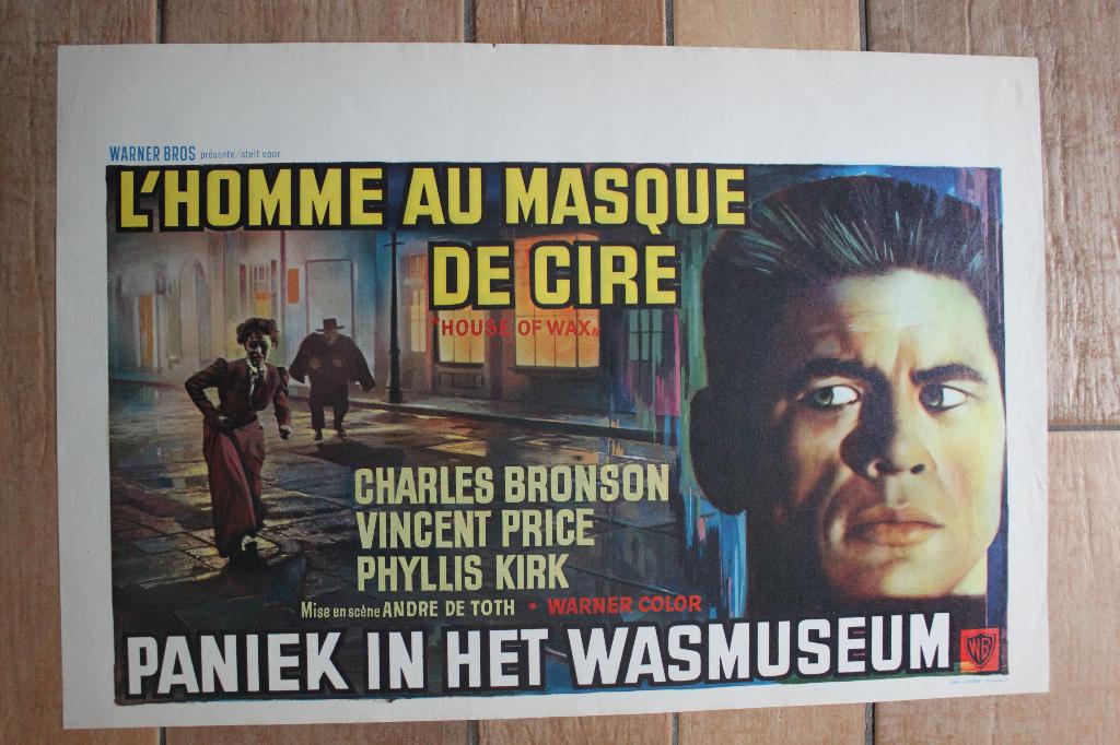 filmaffiche Charles Bronson House Of Wax filmposter, Rechthoekig Liggend, Ophalen of Verzenden, Zo goed als nieuw, A1 t/m A3