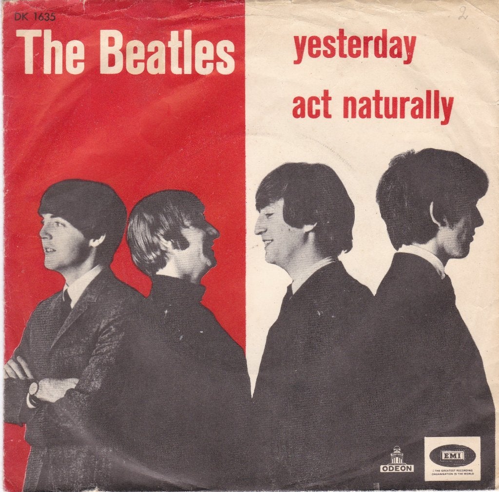 The Beatles - Yesterday / Act Naturally, Cd's en Dvd's, Beschermende buitenhoes, Gebruikt, 7 inch, Ophalen of Verzenden