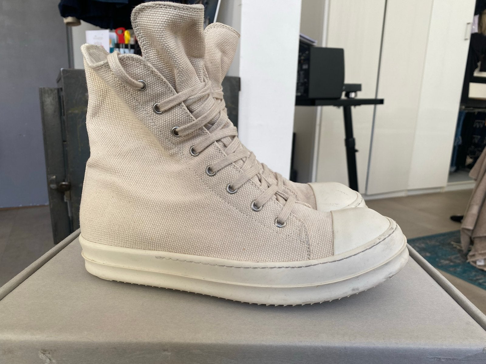 Rick Owens DRKSHDW Ramones Sneakers - Maat 40, Verzenden, Beige, Sneakers of Gympen, Zo goed als nieuw
