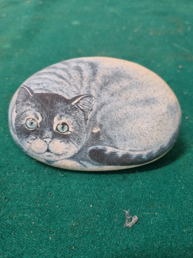 steen poes kat geluksteen, Verzamelen, Ophalen of Verzenden