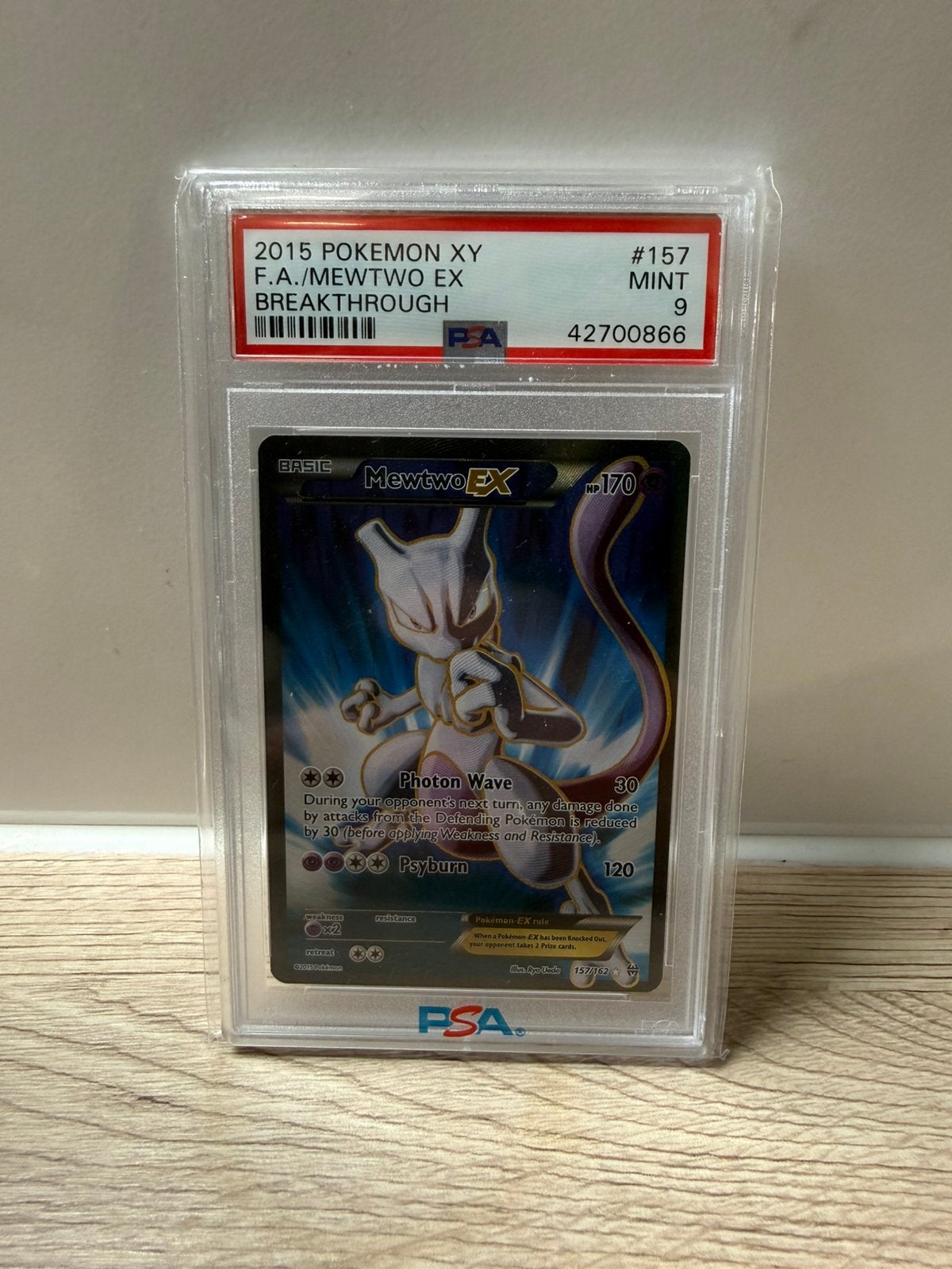 Mewtwo EX - PSA 9, Hobby en Vrije tijd, Ophalen of Verzenden, Zo goed als nieuw