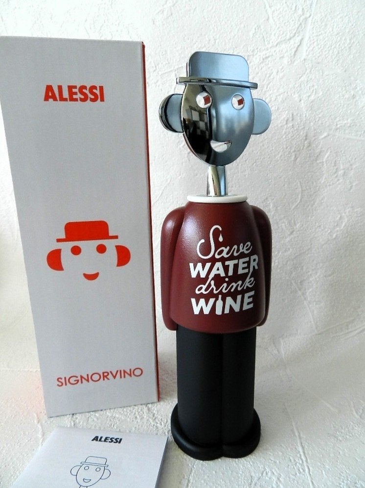 ALESSI KURKENTREKKER "SAVE WATER DRINK WINE" van A. MENDINI., Ophalen of Verzenden