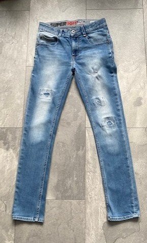 Vingino: Broek Albertino – Blue Vintage, mt 13= 158 (qwe), Broek, Ophalen of Verzenden, Zo goed als nieuw, Vingino