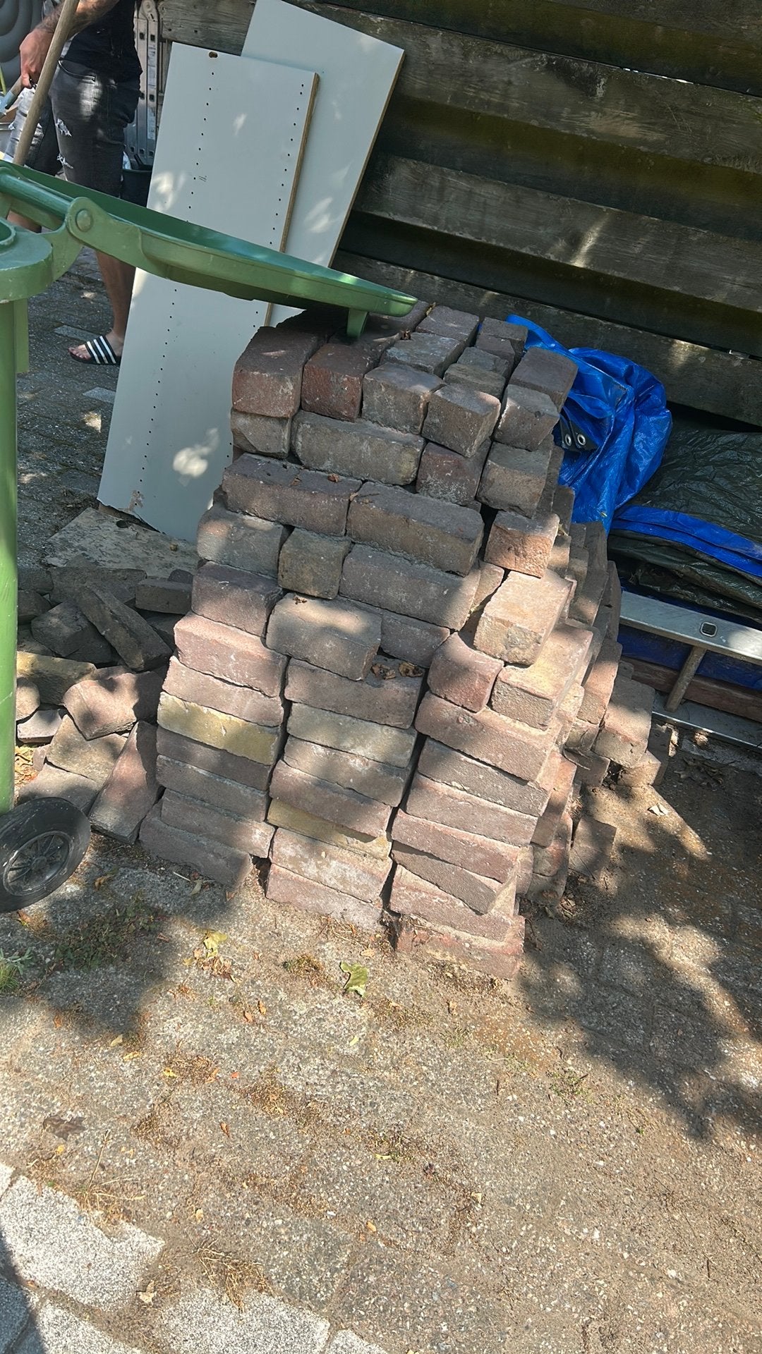 Straat klinkers gratis, Tuin en Terras, Tegels en Klinkers, Ophalen, Zo goed als nieuw, Beton, Klinkers