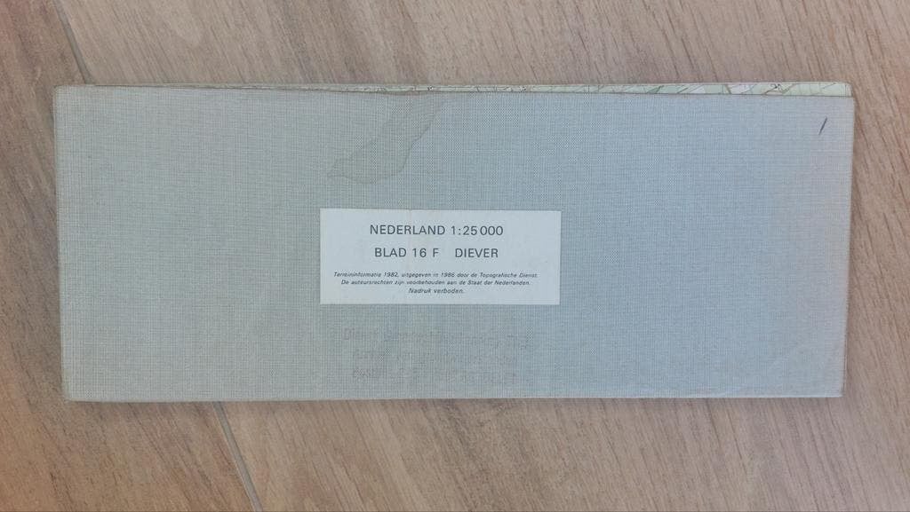 16F Diever Vledder Zorgvlied Veenhuizen Stafkaart uit 1986, Boeken, Topografische Dienst Nederland, Ophalen of Verzenden, 1800 tot 2000