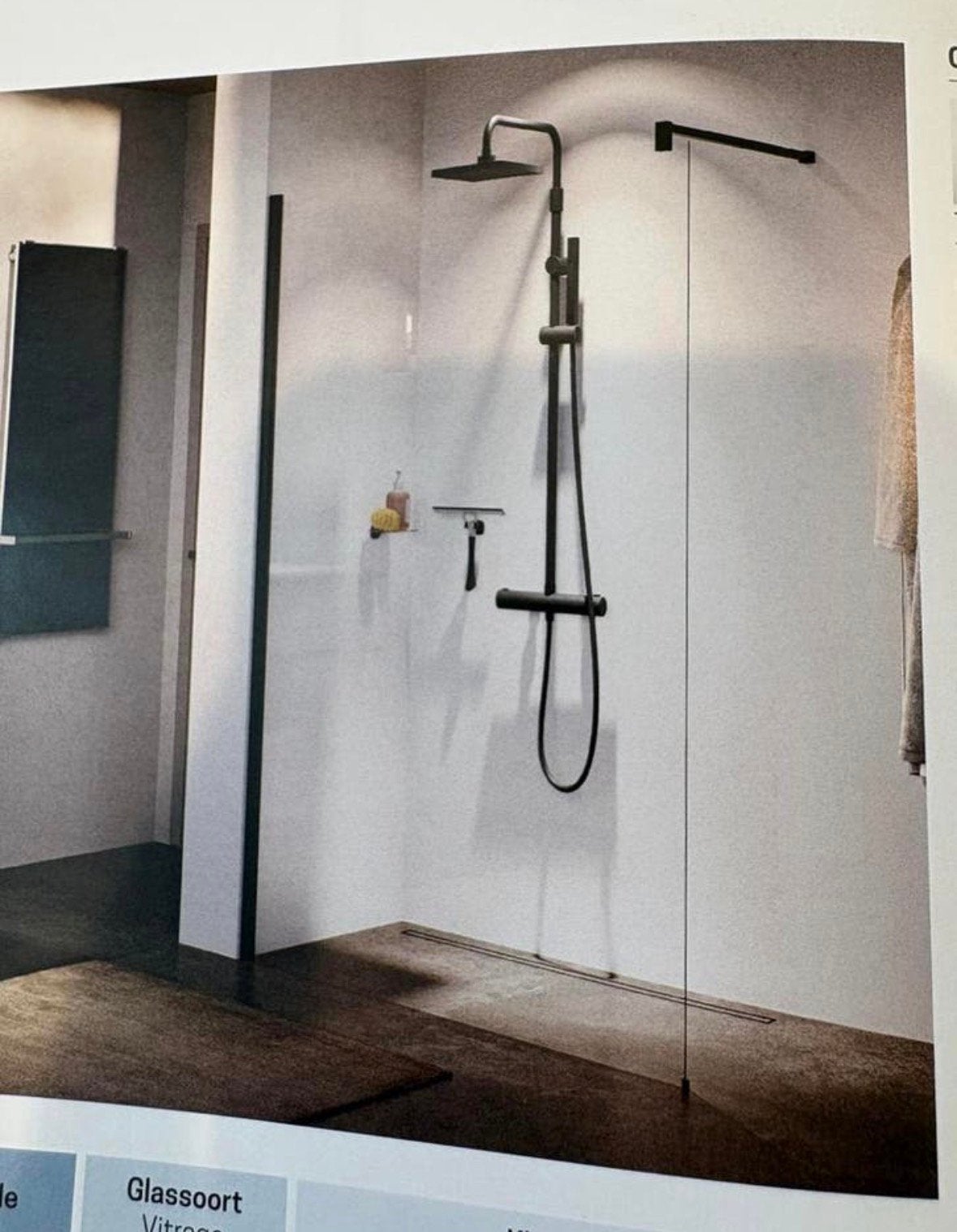 Novellini Giada H inloopdouche, Doe-het-zelf en Verbouw, Sanitair, Nieuw, Douche, Chroom, Glas, Ophalen