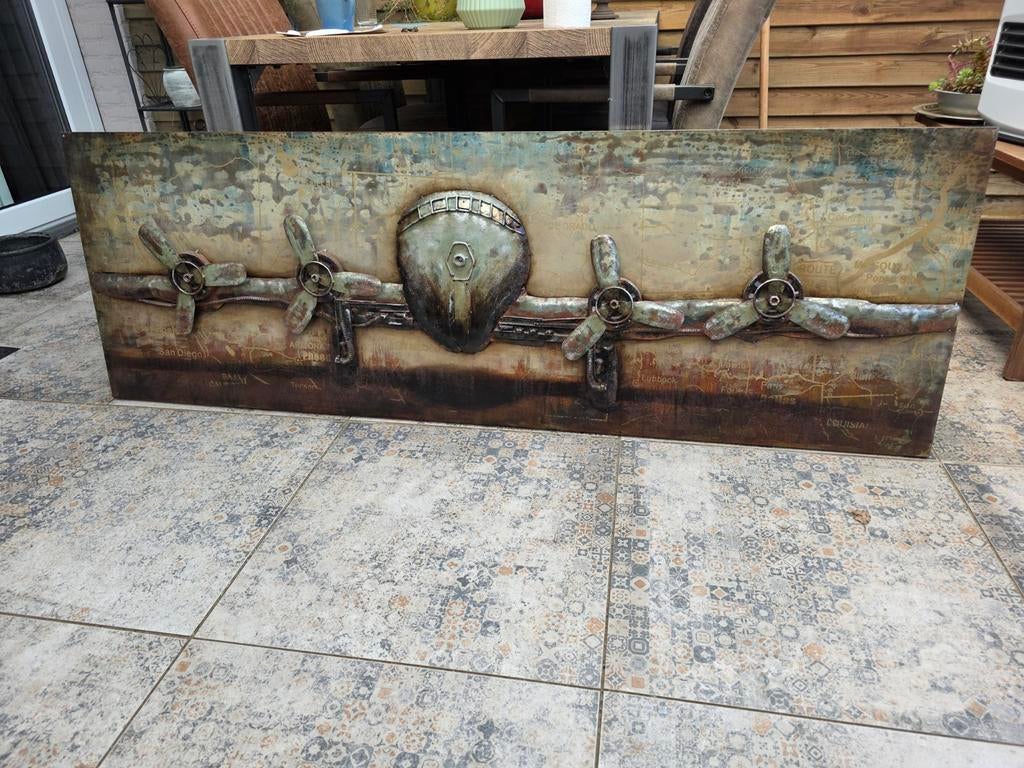 3d metalen schilderij, Ophalen, Zo goed als nieuw, Schilderij, Minder dan 50 cm