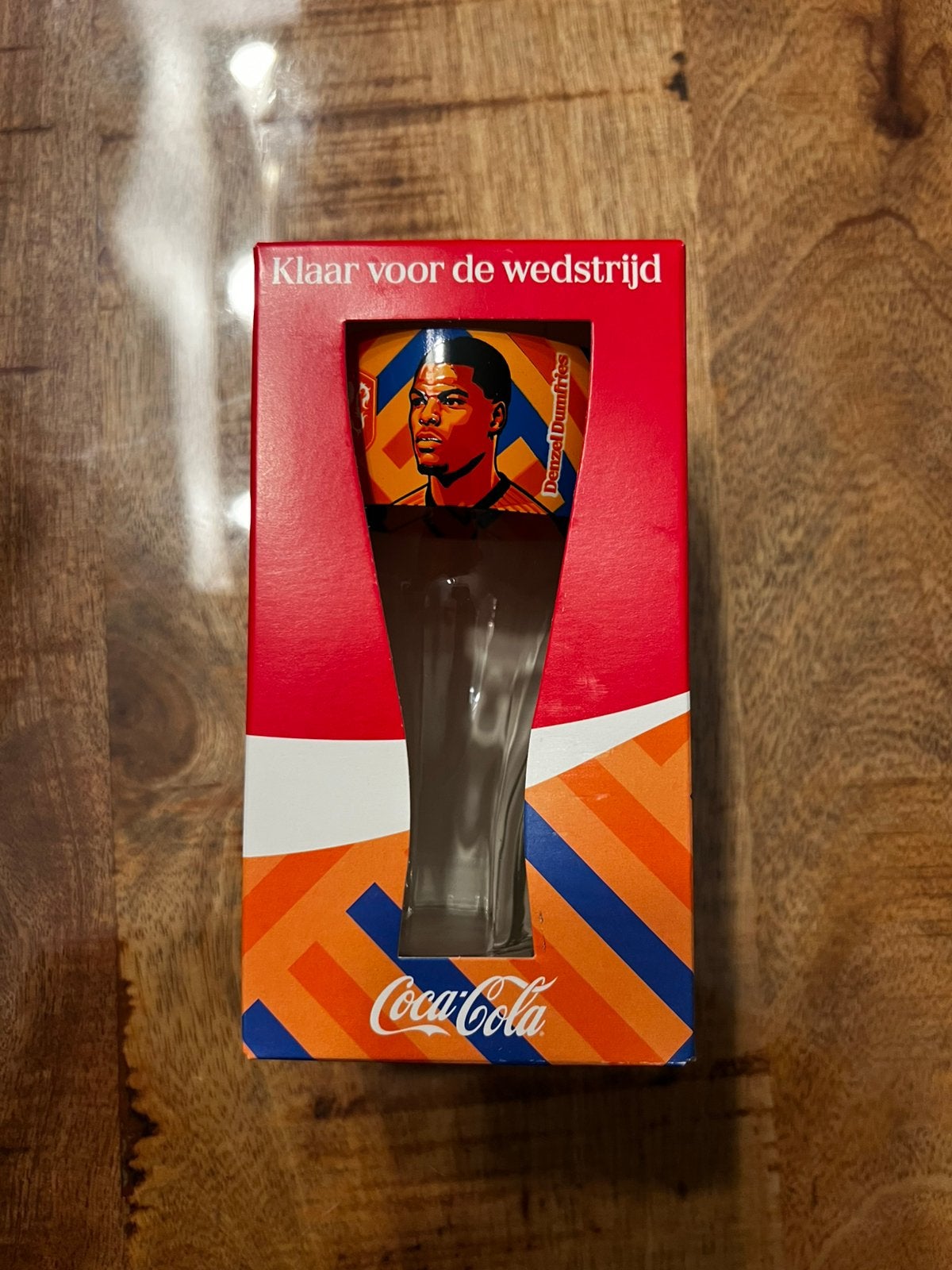 Nieuw Coca Cola Oranje Denzel Dumfries glas, Ophalen of Verzenden, Nieuw, Overige typen