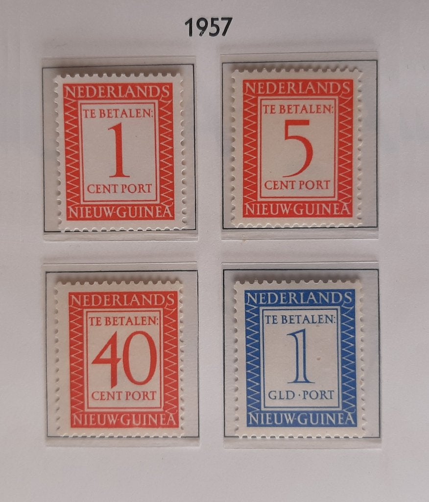 1957 Nederlands Nieuw Guinea Portzegels Cijfer, Postzegels en Munten, Postzegels | Nederlands-Indië en Nieuw-Guinea, Ophalen, Nieuw-Guinea
