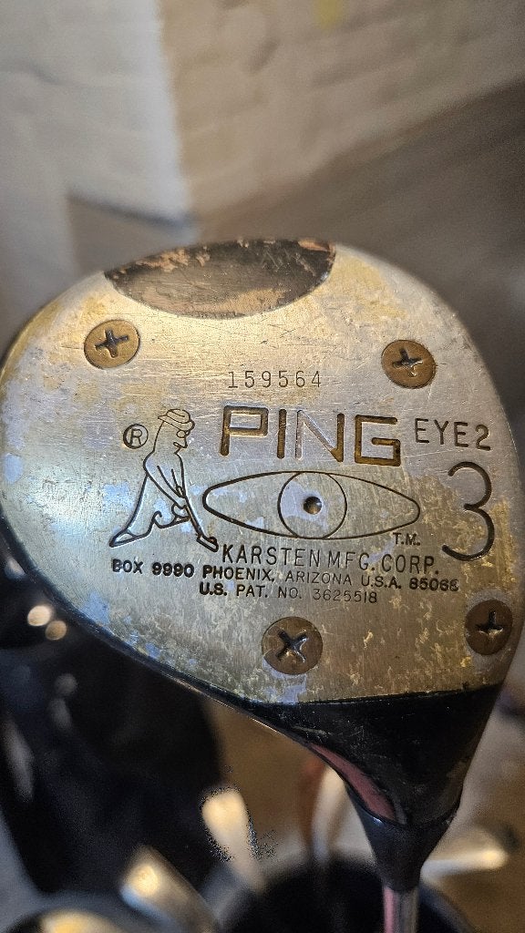 Vintage Ping Eye 2 Houten 3 Golfclub, Sport en Fitness, Golf, Ophalen, Gebruikt, Club, Ping